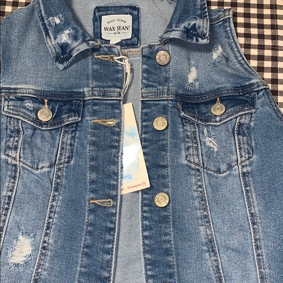 NWT Jean Vest ( lightly distressed ) - Picture 2 of 4
